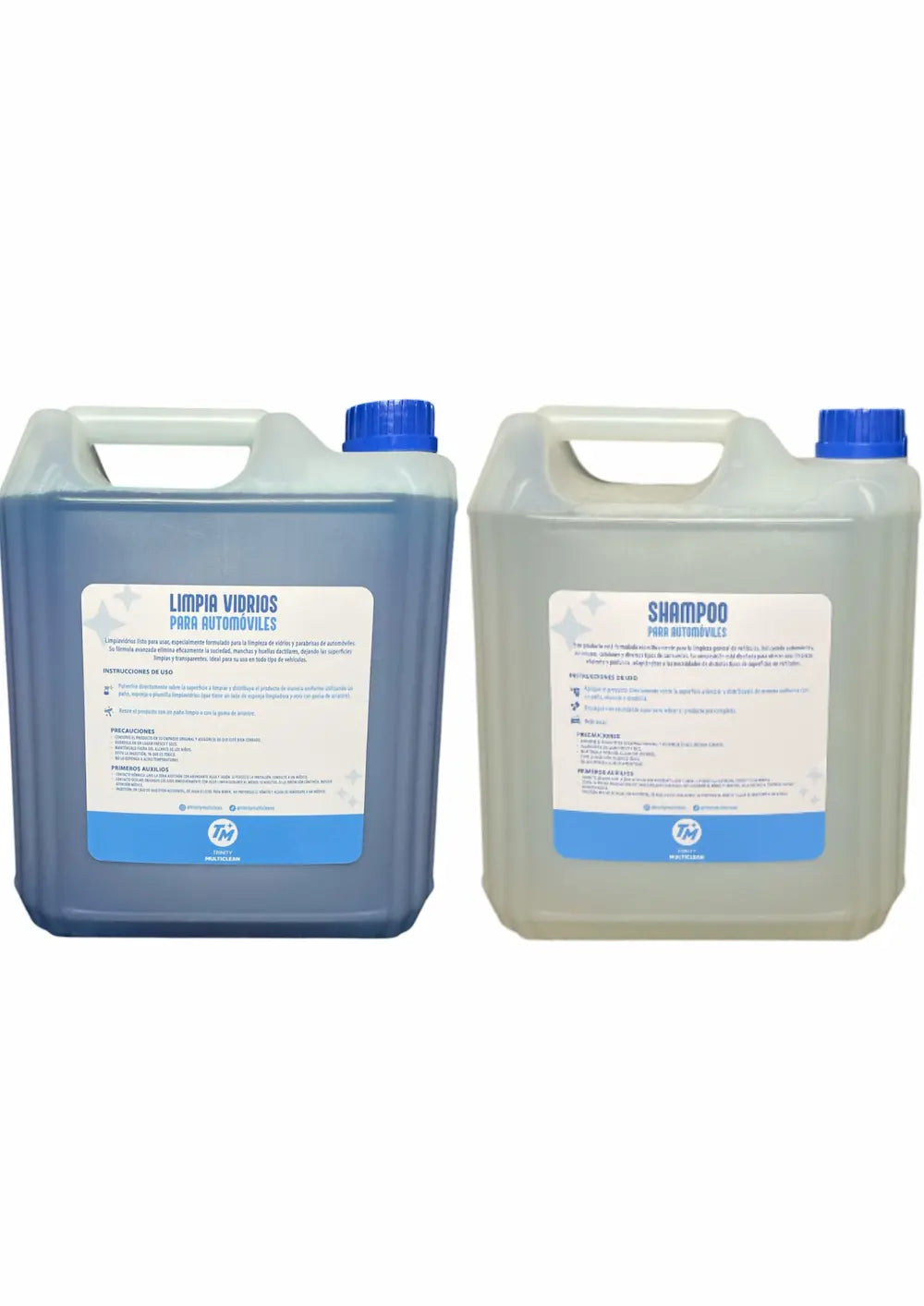Pack Limpia Vidrios y Shampoo para Autos 5L