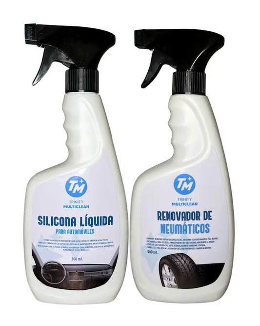 Silicona liquida con renovador de neumáticos 500 ml Pack
