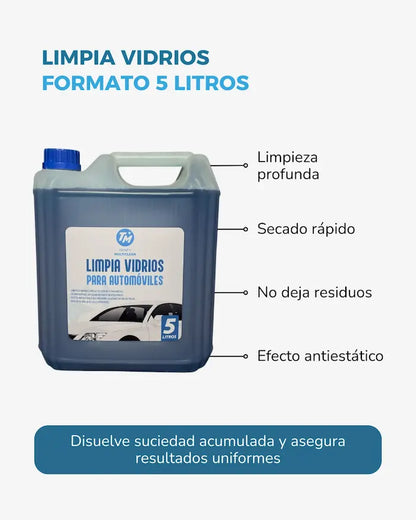 Limpia vidrios para autos 5 litros