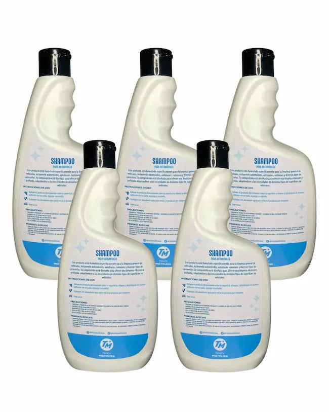 Shampoo para autos 500 ml pack 5 unidades